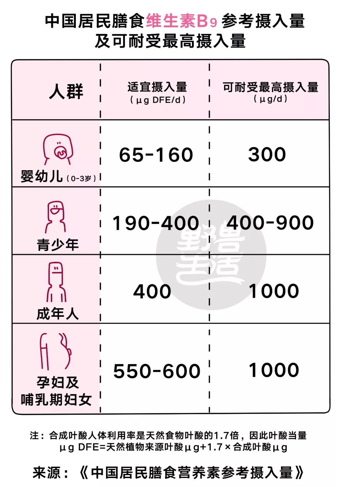 八种维生素B功效及膳食参考摄入量